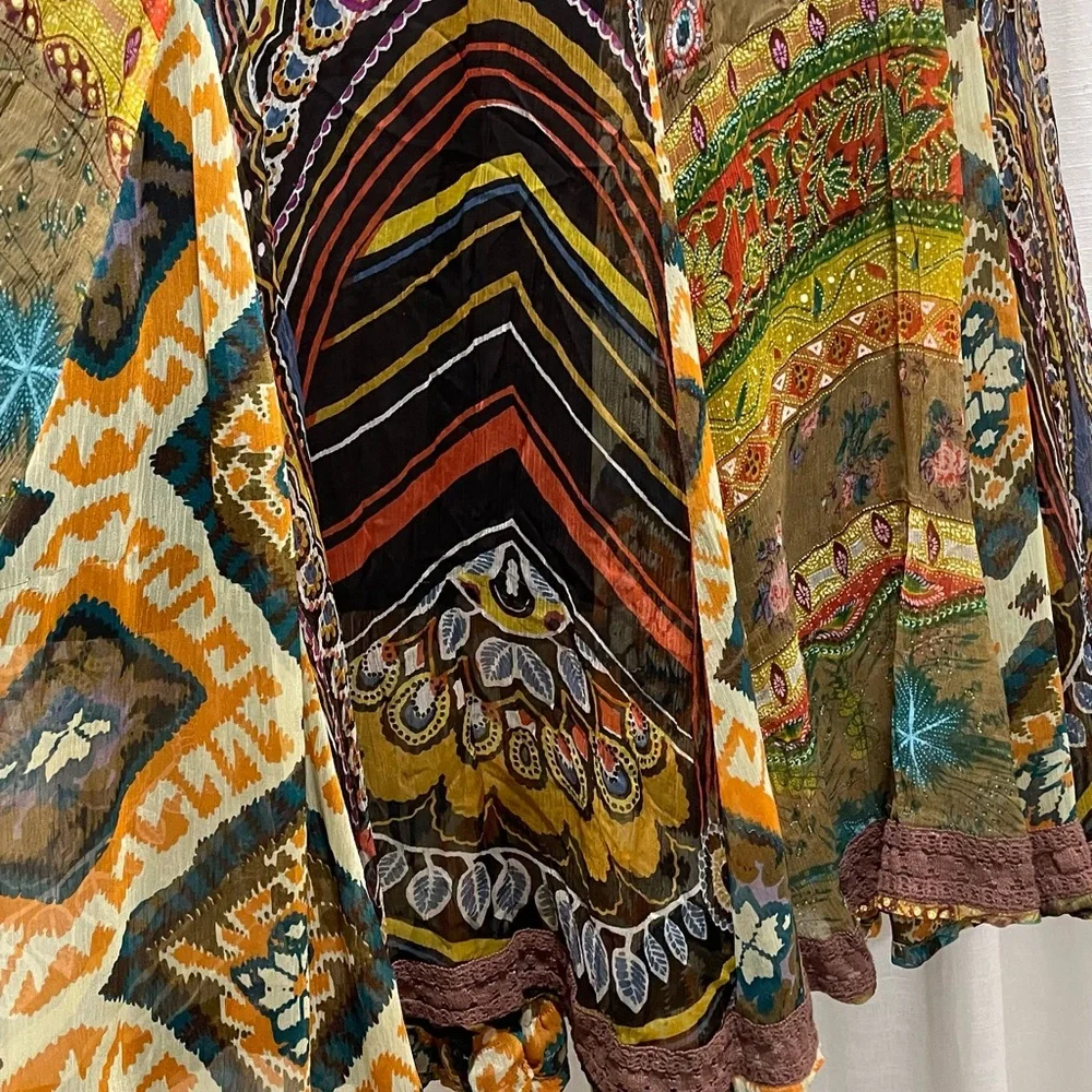 Anu by Natural boho patchwork skirt Size M